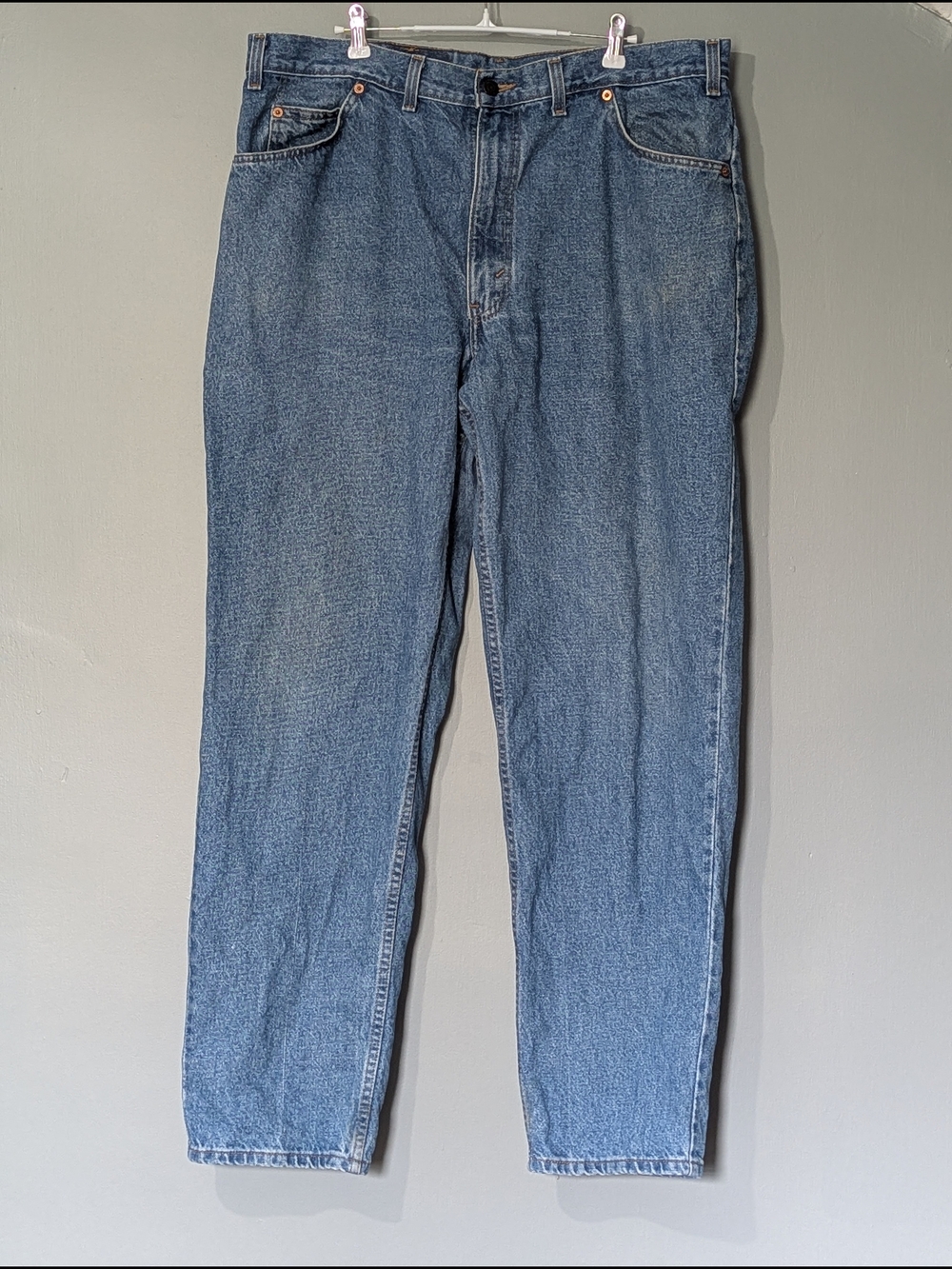 Levi's 506 Late 90s‎ Orange Tag Classic Straight Leg Men's Light Wash Blue Jeans